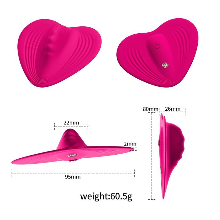 Heart-shaped Wearable Panty Vibrator App Controlled