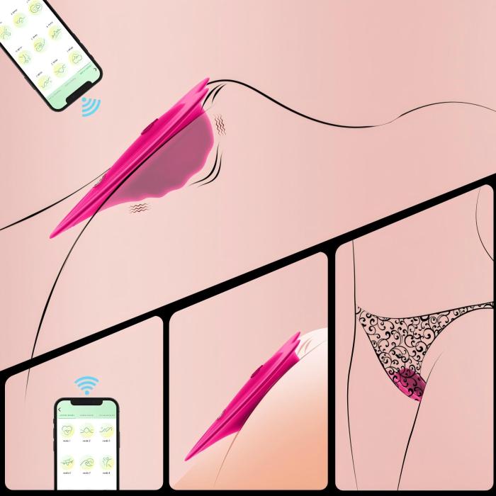 Heart-shaped Wearable Panty Vibrator App Controlled