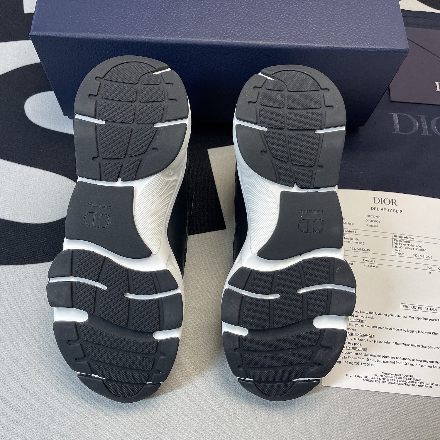 b22 sneaker black technical mesh and calfskin