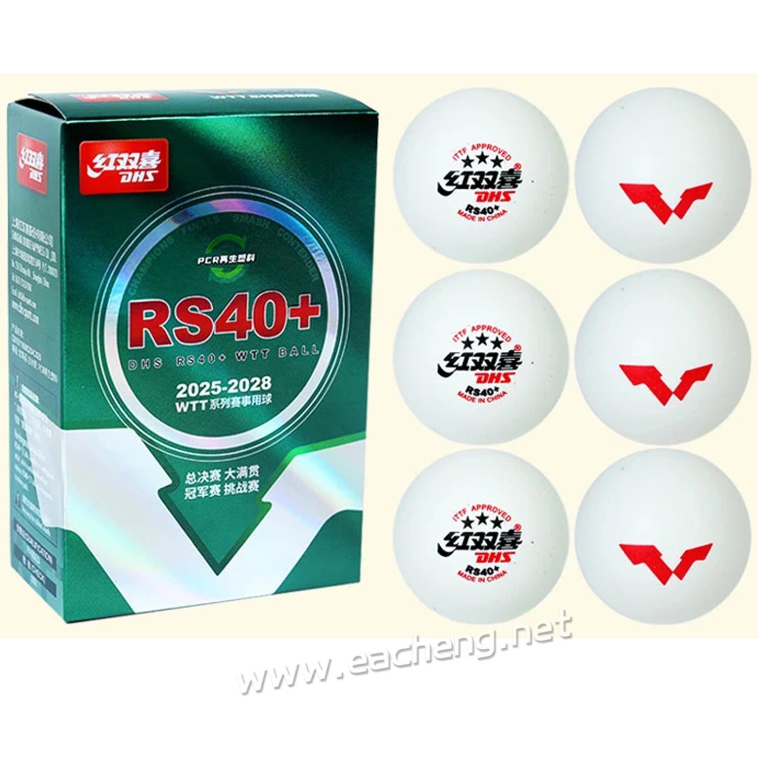 DHS RS40+ WTT Balls 6Pcs/Box