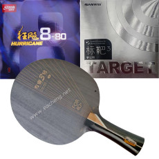 YINHE PRO-03 Blade with DHS Hurricane 8-80 and SANWEI TARGET PRO 3