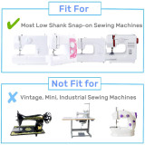 Kalevel Bias Tape Binder Binding Foot Sewing Machine Presser Foot Compatible with Low Shank Snap on Singer Brother Janome Elna Kenmore