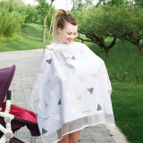 Kalevel Nursing Cover Breastfeeding Scarf Cotton Baby Car Seat Cover Canopy Infant Stroller Cover Baby Nursing Scarf Newborn Breastfeeding Apron Cover with Mosquito Net for Breast Feeding Babies