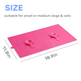 Kalevel Pet Mats for Food and Water Small Dog Food Mat Waterproof Silicone Pet Feeding Bowl Mat Cat Placemat with Nonslip Suckers for Messy Drinkers and Eaters