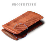 Kalevel Wood Beard Comb Red Sandalwood Pocket Beard Moustache Comb No Static Hair Comb Perfect Gift for Father, Mother and Friends