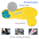 Kalevel 2 Pairs Orthotic Inserts Shoe Insoles Sport Breathable Insoles Memory Function Foam Insoles Arch Support Shoe Inserts for Plantar Fasciitis Flat Feet Men (Men, US Size 8-11)