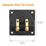 Kalevel 2pcs 2-Way Speaker Box Terminal Cup Square Subwoofer Terminal Box Screw Down Binding Post Terminal Cup 57mm for DIY Home Car Stereo with Screws