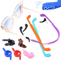Kalevel 8pcs Silicone Eyeglass Strap Kids Sports Eyewear Retainer Double Holes Anti Slip Glasses Holder Elastic Sunglass Cord String Straps with 2 Pairs Bonus Ear Hook Grips