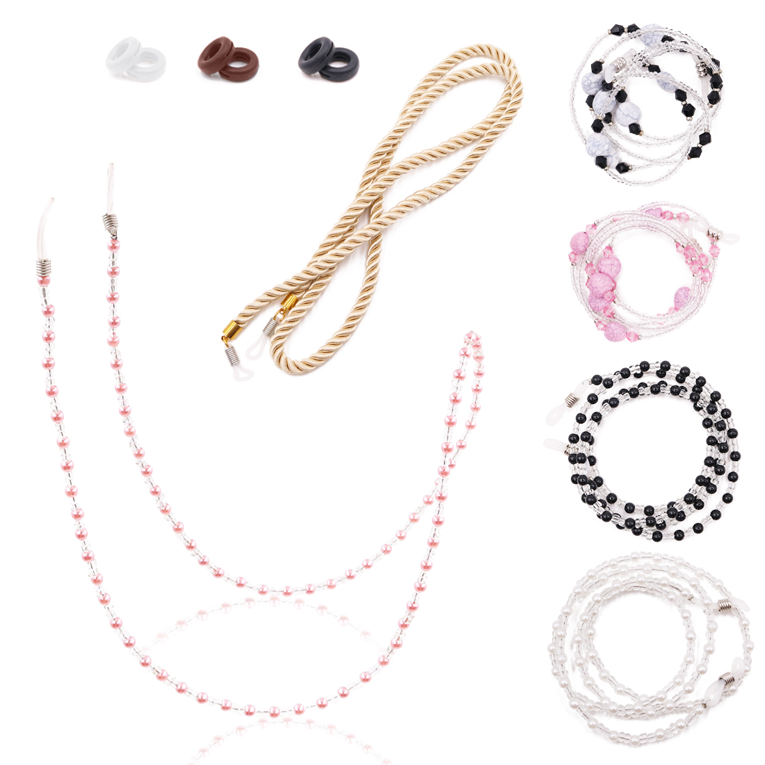 Eyeglass Chains for Women Set of 6 Kalevel Beaded Eyeglass Holder