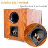 Kalevel 2pcs Speaker Box Terminal Cup Square 3.1in Double Binding Post Push Spring Loaded Terminal Cup with Bonus Screws for DIY Home Car Stereo