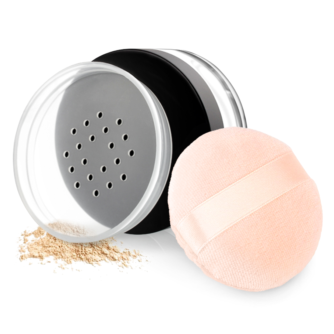 travel makeup powder container