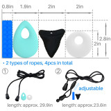Kalevel 4 Styles Sensory Chew Necklace for Boys Girls Silicone Shark Style Chewing Necklace Pendant Teething Toys for Autism, ADHD, Baby Nursing or Special Needs (A Set)