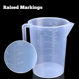 Kalevel Graduated Beaker 500ml 1000ml 2000ml 3000ml 5000ml Clear Plastic Measuring Cups Pitcher Graduated Measuring Beaker Container Lab Kitchen Measuring Cups Tools with Handle and Spout