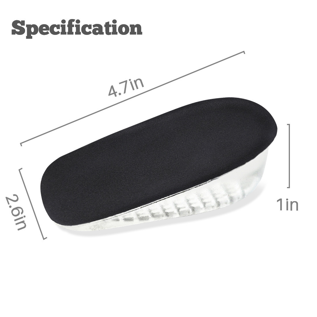 Kalevel Height Increasing Insoles 1 Inch Heel Height Inserts Lift Shoe