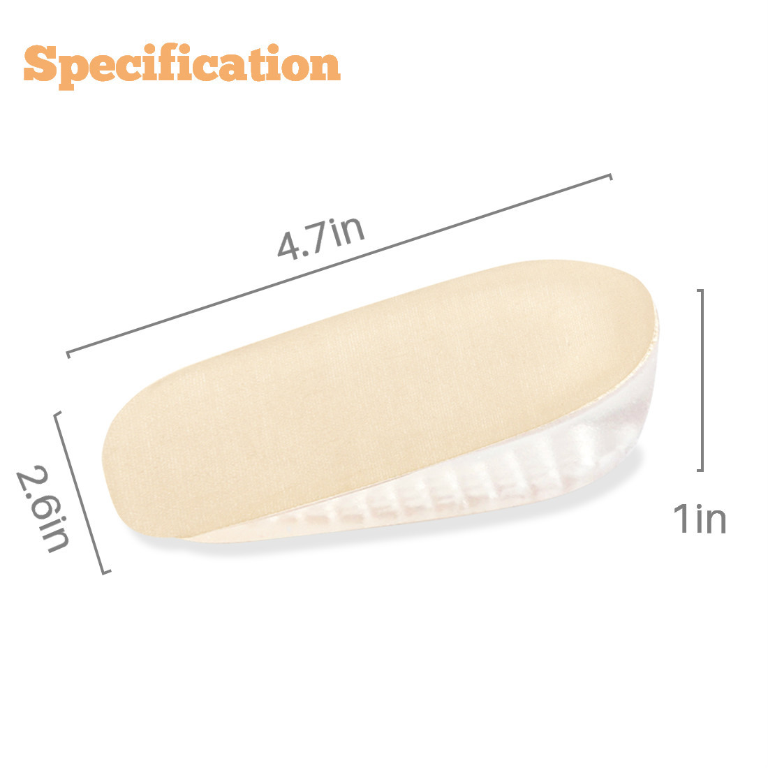 Kalevel Height Increase Insole 1 Inch Heel Lift Inserts Elevator Taller ...