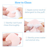 Kalevel 5pcs Velour Puff Makeup Powder Puffs Sponge with Air Cushion Puff Set Fluffy Powder Puff Round Sponge Cosmetic Water Drop Powder Puff Latex Free Foundation Sponge Face Puff for Dry & Wet Use