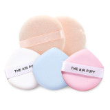Kalevel 5pcs Velour Puff Makeup Powder Puffs Sponge with Air Cushion Puff Set Fluffy Powder Puff Round Sponge Cosmetic Water Drop Powder Puff Latex Free Foundation Sponge Face Puff for Dry & Wet Use