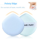 Kalevel 5pcs Velour Puff Makeup Powder Puffs Sponge with Air Cushion Puff Set Fluffy Powder Puff Round Sponge Cosmetic Water Drop Powder Puff Latex Free Foundation Sponge Face Puff for Dry & Wet Use