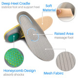 Kalevel Arch Support Shoe Insert Plantar Fasciitis Orthotic Shoe Insoles Women Flat Feet Sports Insoles Supination Shoe Inserts (S, Women 5-10)