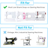 Kalevel Fringe Presser Foot Snap on Sewing Machine Feet Pressure Foot Fits All Low Shank Singer Brother Babylock Euro-Pro Janome Kenmore White Juki Viking New Home Simplicity Elna and More
