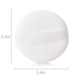 Kalevel Makeup Powder Puffs Velour Sponge Round Cosmetic Puff Foundation Powder Sponge Fluffy Face Body Powder Puffs with Handle 2.4in 2.8in 3.1in for Home and Travel (6 Pack, 3 Sizes)