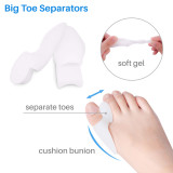 Kalevel Plantar Fasciitis Orthotic Inserts and Big Toe Separator Set of 2 Arch Support Shoe Insoles Sport Men Women Flat Feet Supination Shoe Inserts (L)
