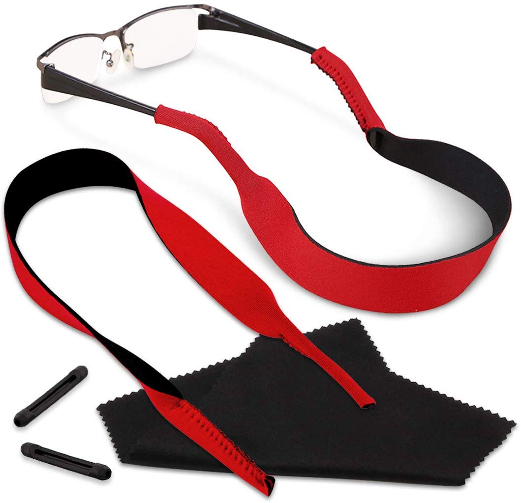 Kalevel 2pcs Sunglass Strap Floating Eyewear Retainer Neoprene Eyeglass