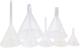 Kalevel 7pcs Plastic Funnel Set Wide Mouth All Purpose Clear Kitchen Lab Funnel Food Grade Polypropylene Funnel