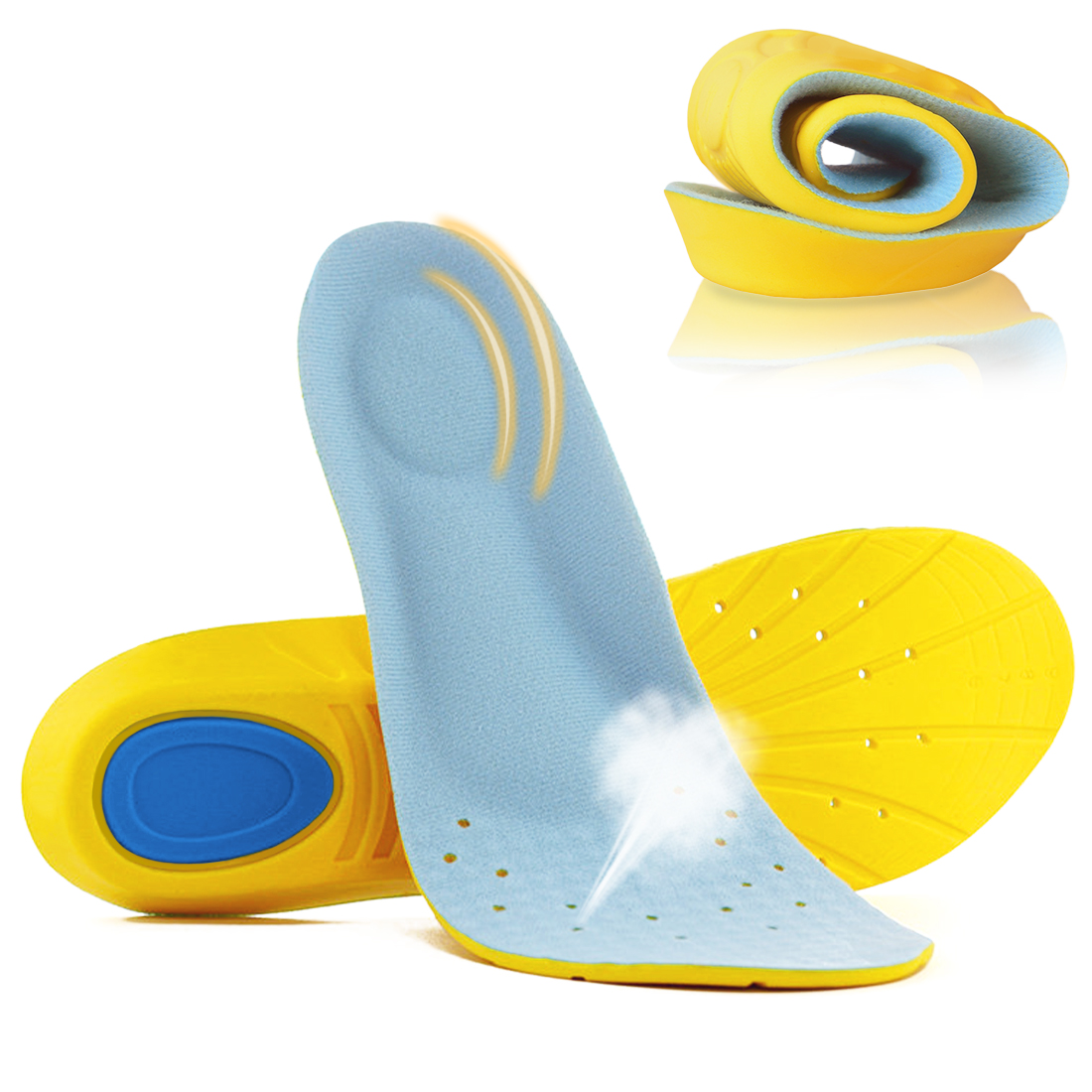 Kalevel Arch Support Shoe Insert Plantar Fasciitis Orthotic Memory Function Foam Sports Insoles