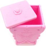 Kalevel Cotton Pads Holder Organizer Cotton Square Dispenser Facial Pads Container Makeup Organizer Cosmetic Containers Pink