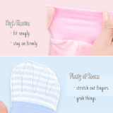 Kalevel Newborn Baby Mittens Girl No Scratch Gloves Cotton Mittens Infant Gloves for Growing Babies 0-12 Months with Non Slip Long Cuff (3 Pairs, Mixed Colors)