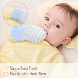 Kalevel Newborn Baby Mittens Girl No Scratch Gloves Cotton Mittens Infant Gloves for Growing Babies 0-12 Months with Non Slip Long Cuff (3 Pairs, Mixed Colors)