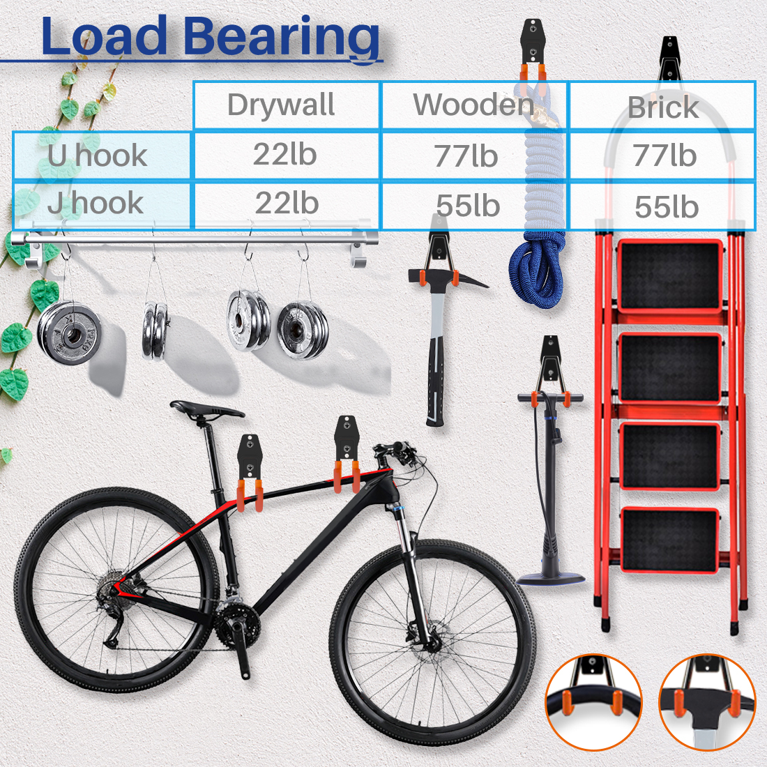 s hooks for hanging bikes