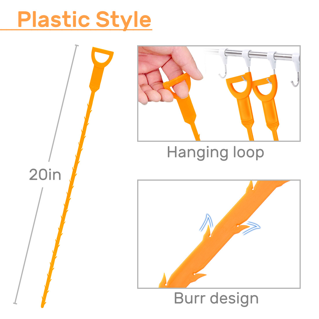 Kalevel 6pcs Drain and Snake Hair Drain Clog Remover Sink Drain Cleaner