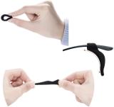 Kalevel Eyeglass Ear Grip Silicone Ear Hooks Holder Ear Grips for Glasses Anti-Slip Ear Grip Hook for Eyeglasses Glasses (3 Pairs 3 Sizes) (Black)