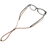 Kalevel Leather Eyeglass Holder Eyeglass Chain Eyeglass Strap Retainer Lanyard (Brown)