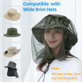 Kalevel 4pcs Mosquito Head Net Mesh Bug Gnat Insect Head Face Neck Net Protection Cover for Hat Hiking Jungle Gardening Fishing