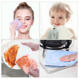 Kalevel 5pcs Baby Washcloths Ultra Soft Fluffy Microfiber Face Wash Cloth Makeup Remover Cloths Reusable for Women No Seams Edge 12 x 12 (Mixed Colors)
