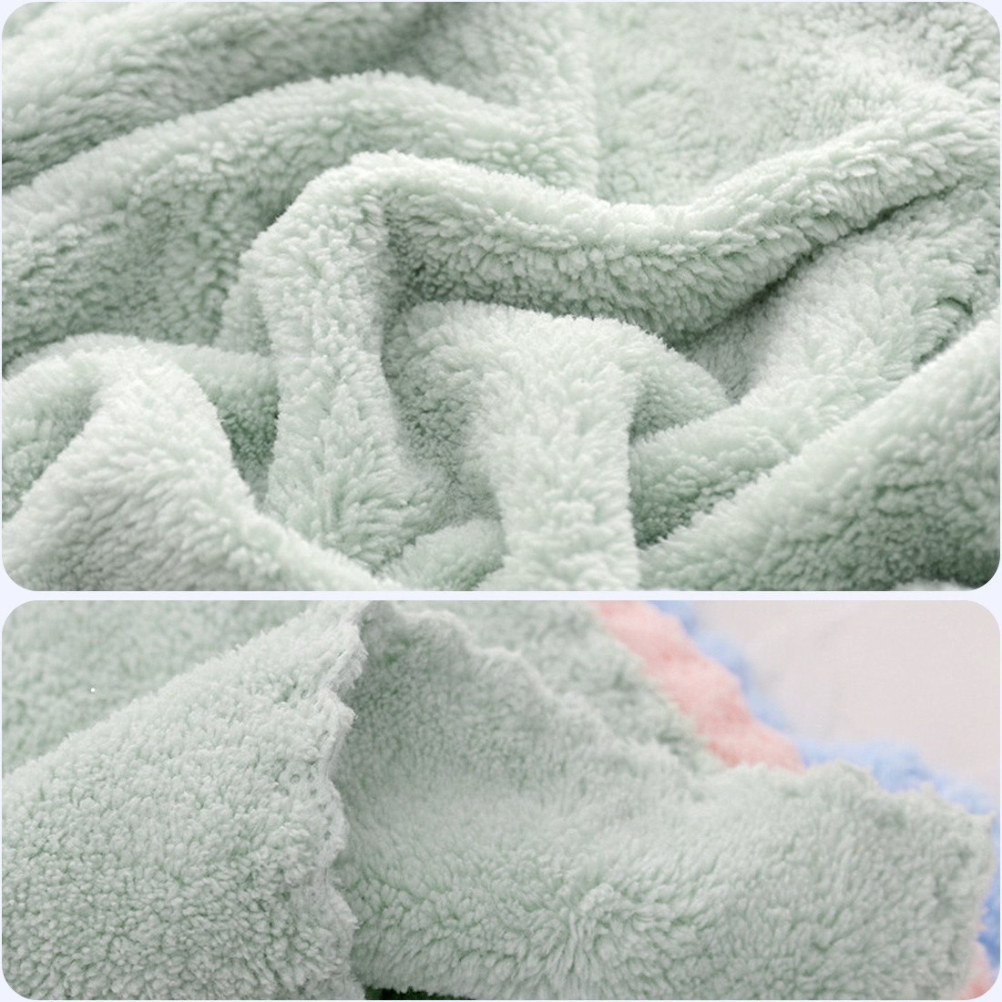 Kalevel 6pcs Face Wash Cloth Microfiber Makeup Remover Cleaning Cloth