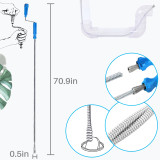 Kalevel 7pcs Drain and Snake Clog Hair Remover Metal Plastic Sink Drain Cleaner Tool Auger Snake Dredge for Tub Toilet Plumbing Pipe (3 Styles)