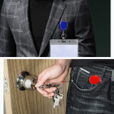 Kalevel Badge Holder Reel Retractable Carabiner ID Holder with Belt Clip Key Ring and Name Tag Card Holder (4 Pack)