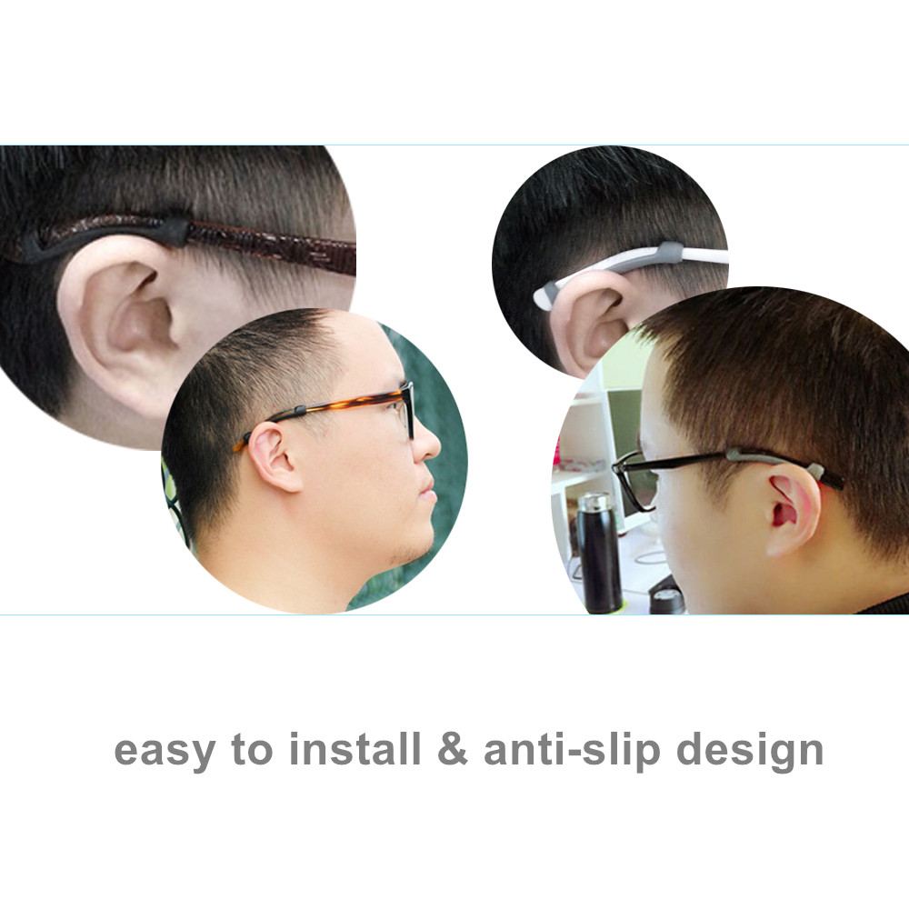 Kalevel 6 Pairs Eyeglass Ear Cushions Temple Tips Silicone Eyeglass Pads Anti Slip Glasses Ear