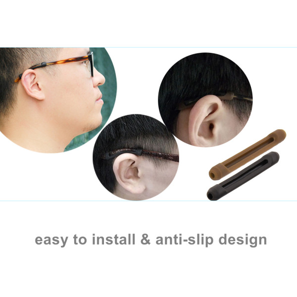 Kalevel 6 Pairs Eyeglass Ear Cushions Temple Tips Silicone Eyeglass