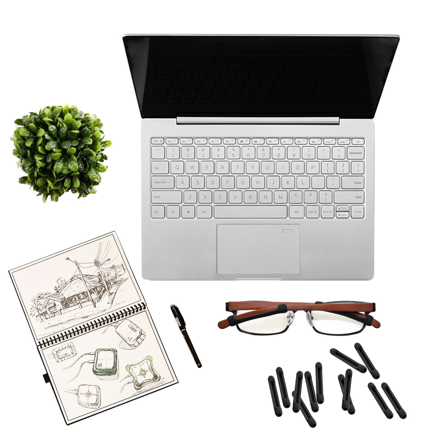 Kalevel 6 Pairs Eyeglass Ear Cushions Temple Tips Silicone Eyeglass