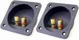Kalevel 2pcs 2 Way Speaker Box Terminal Cup Square Connector Copper Speaker Binding Post Screw Down Terminal Banana Jack and Plugs Subwoofer Plugs DIY Home Speaker Kits Car Stereo Speakers (Black)