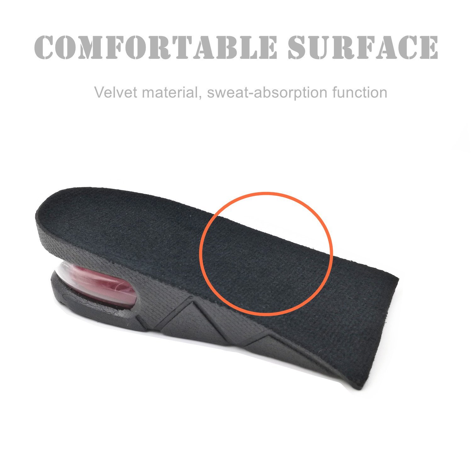 Kalevel Unisex 3cm Height Increase Insole 1.2 Inches Breathable