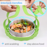 Kalevel Pressure Cooker Lifter Silicone Bakeware Trivet Sling fit for Pot Compatible with Other Brand Multi-Function Cookers (Green)
