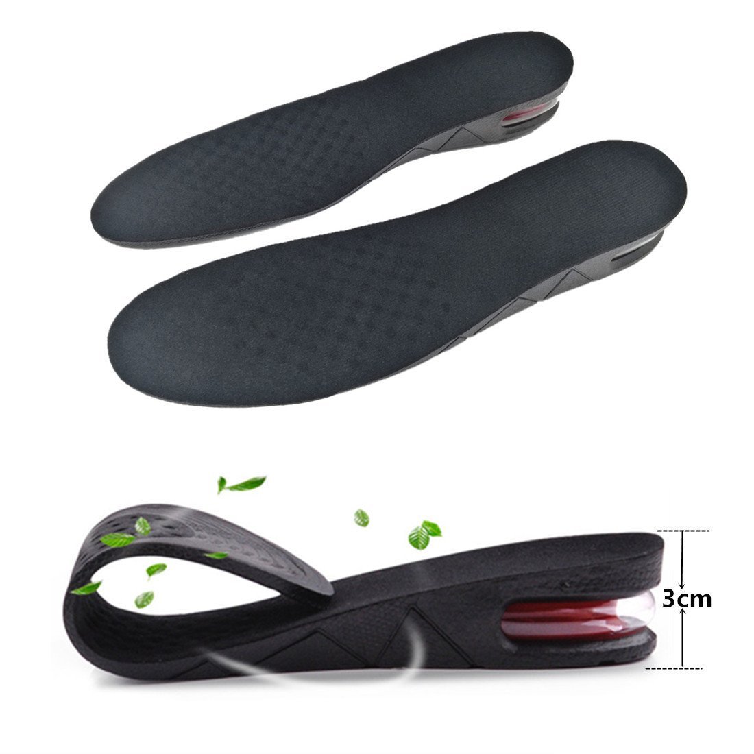 Kalevel Height Increase Insoles 3cm 1.2 Inches Height Increasing ...