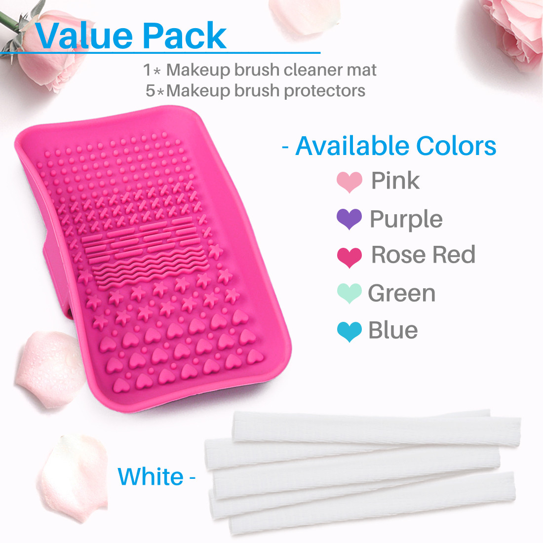 Kalevel Makeup Brush Cleaner Mat Portable Silicone Cosmetic Brush