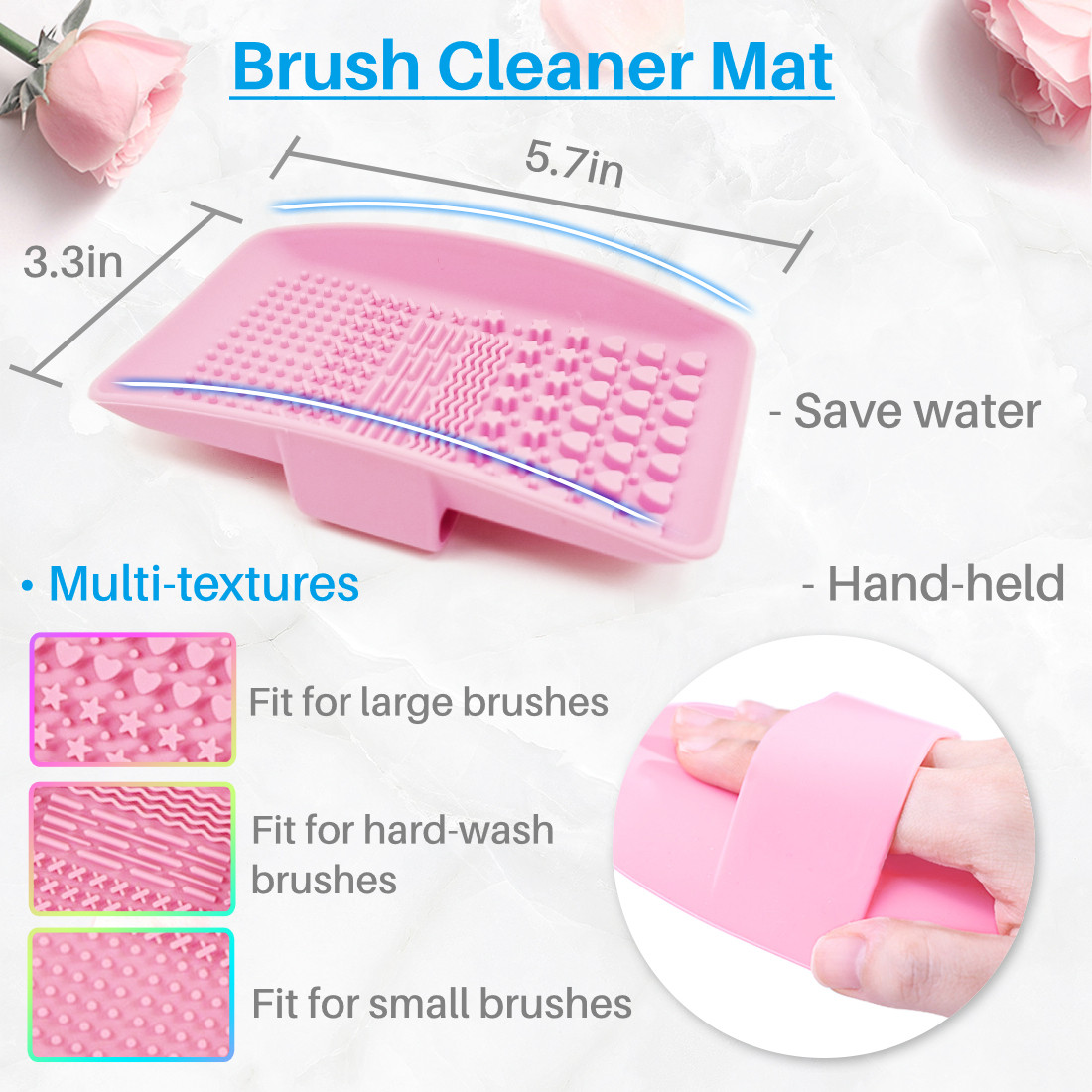 Kalevel Set of 3 Makeup Brush Cleaning Mat Pad Color Removal Sponge ...